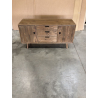 MACABANE - Buffet scandi bois 2 portes 3 tiroirs Sapin