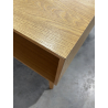 MACABANE - Table basse couleur naturelle 2 tiroirs 1 niche bois cannage