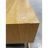 MACABANE - Table basse couleur naturelle 2 tiroirs 1 niche bois cannage
