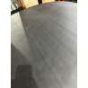 MACABANE - Table à manger 220x110cm plateau noir effet pierre