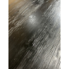 MACABANE - Table à manger noire 200x100cm pin vieilli