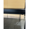 MACABANE - Table à manger noire 200x100cm pin vieilli