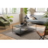 MACABANE - Table basse rectangulaire métal industrielle