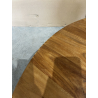 MACABANE - Table basse ronde 100x100cm en rotin noir plateau amovible