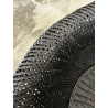 MACABANE - Table basse ronde 100x100cm en rotin noir plateau amovible