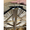 MACABANE - Table basse nature ronde  Teck pieds épingles scandi