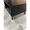 MACABANE - Table basse noire 2 tiroirs cannage 1 niche