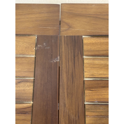 MACABANE - Table de jardin 120/180 x 90 cm ovale extensible 4/6 personnes en bois Teck huilé
