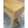 MACABANE - Console deux tiroirs cannage couleur naturel