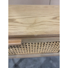 MACABANE - Console deux tiroirs cannage couleur naturel