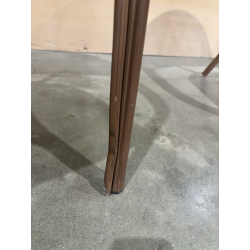 MACABANE - Lot de 2 chaises de jardin bistrot en acier textilène taupe