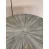 MACABANE - Table basse nature ronde  Teck pieds épingles scandi