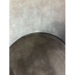 MACABANE - Lot de 2 chaises velours vert sapin dossier arrondi pieds acier