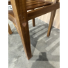 MACABANE - Lot de 2 fauteuils empilables mh en bois Teck huilé