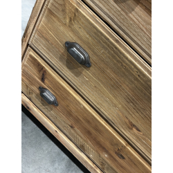 MACABANE - Meuble chiffonnier 5 tiroirs bois Pin recyclé