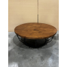 MACABANE - Table basse coque noire 100 x 100 cm