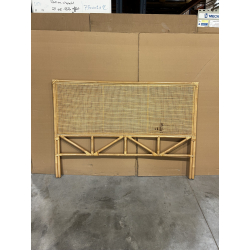 MACABANE - Tête de lit rect. 140/160cm "cannage" rotin couleur brun miel