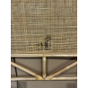 MACABANE - Tête de lit rect. 140/160cm "cannage" rotin couleur brun miel