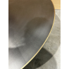 MACABANE - Table basse ronde 120x120cm en fer noir et bordure dorée