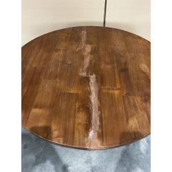 MACABANE - Table basse coque noire 100 x 100 cm