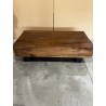 MACABANE - Table basse poutres 120x60cm bois Suar