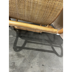 MACABANE - Armoire en rotin 2 portes en cannage couleur brun miel