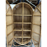MACABANE - Armoire en rotin 2 portes en cannage couleur brun miel