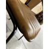 MACABANE - Lot de 2 chaises assise et dossier matelassés cuir pieds acier