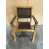 MACABANE - Fauteuil empilable textilène couleur taupe