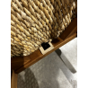 MACABANE - Fauteuil beige dossier arrondi