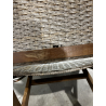 MACABANE - Chaise pliante acacia et rotin synthétique