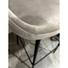 MACABANE -  Lot de 2 tabourets de bar velours chamois hauteur d'assise 80cm