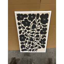 MACABANE - Décoration murale D - 63x93cm en papier japonais, cadre noir