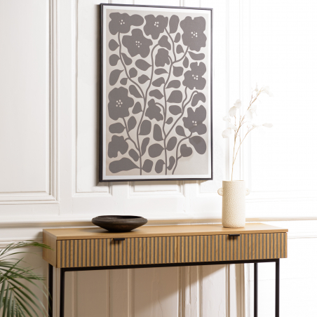MACABANE - Décoration murale D - 63x93cm en papier japonais, cadre noir