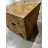 MACABANE - Cube bois nature teck