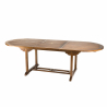 MACABANE - Table ovale extensible 180/240*100 en bois Teck huilé
