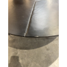 MACABANE - Table basse ronde 100x100cm en aluminium noir mat