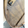 MACABANE - Table basse ronde 78x78cm plateau en bois de teck recyclé