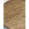 MACABANE - Table basse ronde 78x78cm plateau en bois de teck recyclé
