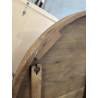 MACABANE - Table basse ronde 78x78cm plateau en bois de teck recyclé