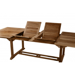 MACABANE - Table rectangulaire double extension 200/300 x 120 cm