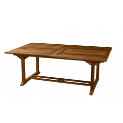 MACABANE - Table rectangulaire double extension 200/300 x 120 cm