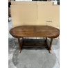 MACABANE - Table ovale extensible 180/240*100 en bois Teck huilé