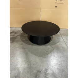 MACABANE - Table basse ronde noire 90x90cm