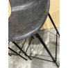 MACABANE - Lot de 2 tabourets de bar John anthracite hauteur d'assise 65cm