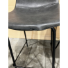 MACABANE - Lot de 2 tabourets de bar John anthracite hauteur d'assise 65cm