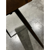 MACABANE - Chaise manguier assise matelassée cuir dossier rotin