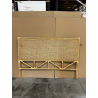 MACABANE - Tête de lit rect. 140/160cm "cannage" rotin couleur brun miel