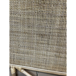 MACABANE - Tête de lit rect. 140/160cm "cannage" rotin couleur brun miel