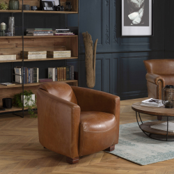 MACABANE - Fauteuil marron...